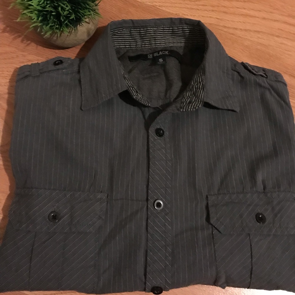 Casual dress front button mens shirt